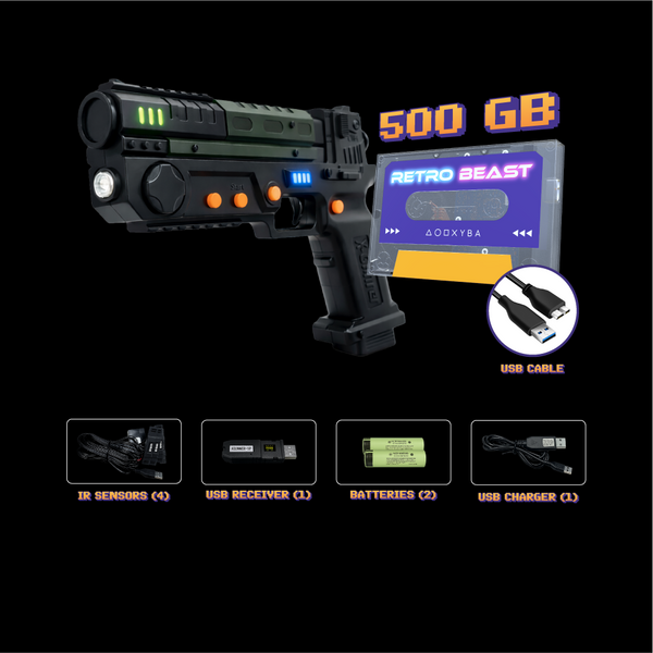 1 Player Set + 653 GAMES (500GB) / Black