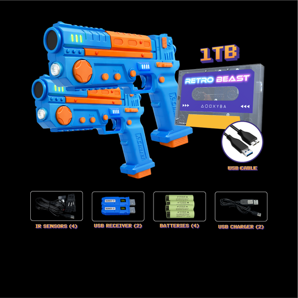 2 Player Set + 1372 GAMES (1TB) / Blue